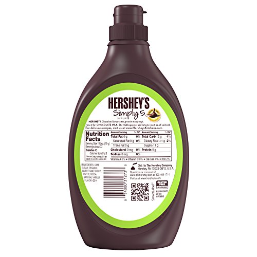 Hersheys Chocolate Syrup Simply 5, 21.8Oz
