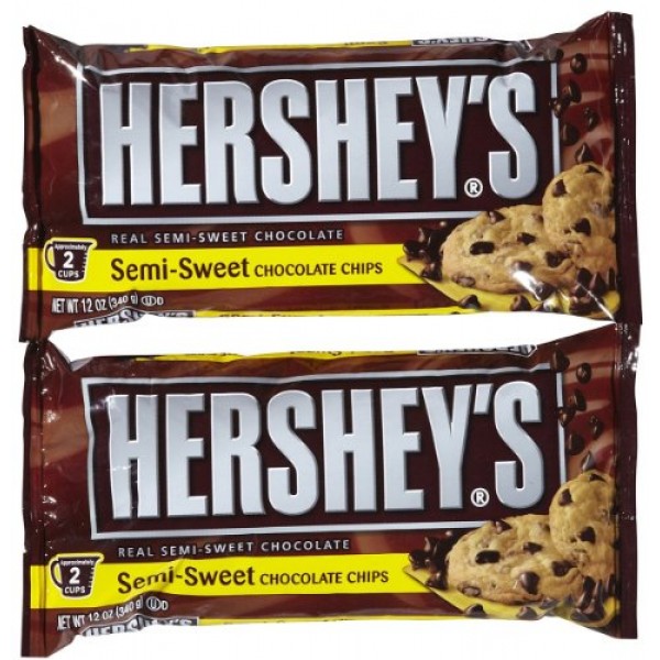 Hersheys Semi-Sweet Chocolate Baking Chips - 12 Oz - 2 Pk