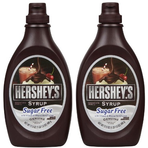 Hersheys Sugar Free Chocolate Syrup Bottle - 17.5 Oz - 2 Pk