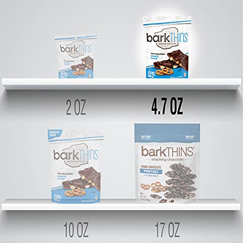 Barkthins Dark Chocolate Pretzel And Sea Salt Snacking Chocolate