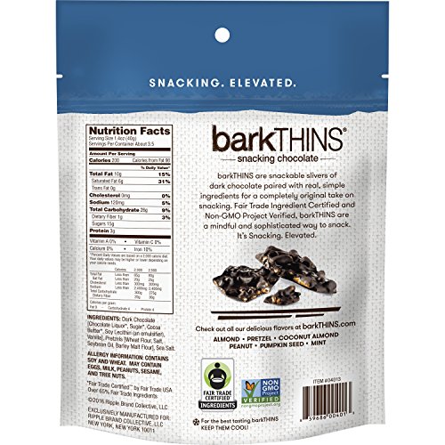 Barkthins Dark Chocolate Pretzel And Sea Salt Snacking Chocolate
