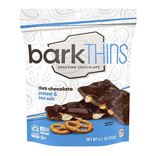 Barkthins Dark Chocolate Pretzel And Sea Salt Snacking Chocolate
