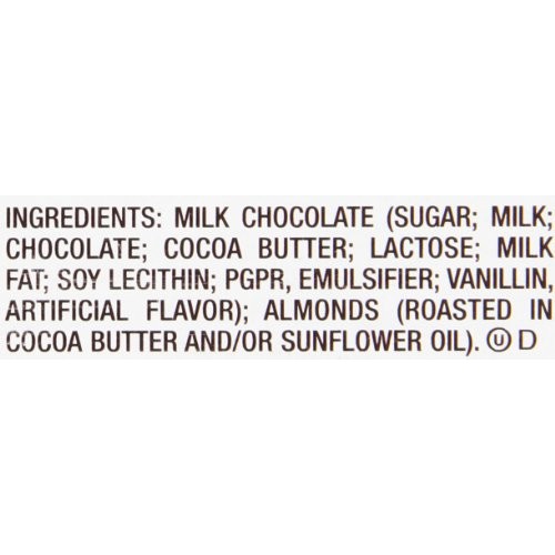Hershey Milk Chocolate With Almonds, 1.45-Ounce Bars Pack Of 36