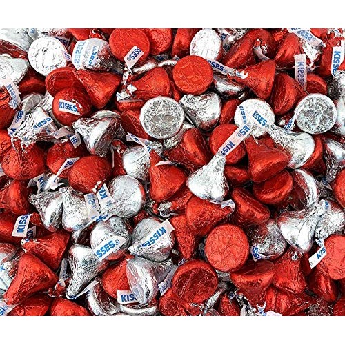 Hershey Valentines Day Kisses Red And Silver Milk Chocolate Kis