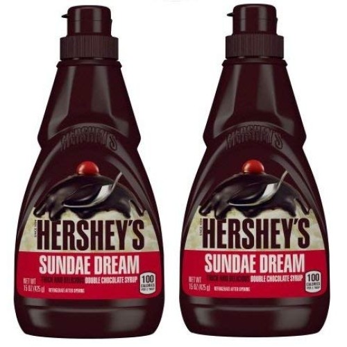 Hersheys Sundae Dream Double Chocolate Syrup, 15 Ounces Pack O
