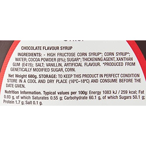 Hersheys Chocolate Syrup, 680g 24Oz Container