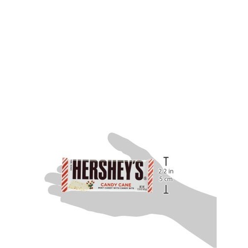 Hersheys Holiday Candy Cane Bar, Mint With Candy Bits 1.55 Oz.