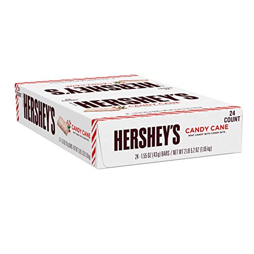Hersheys Holiday Candy Cane Bar, Mint With Candy Bits 1.55 Oz.