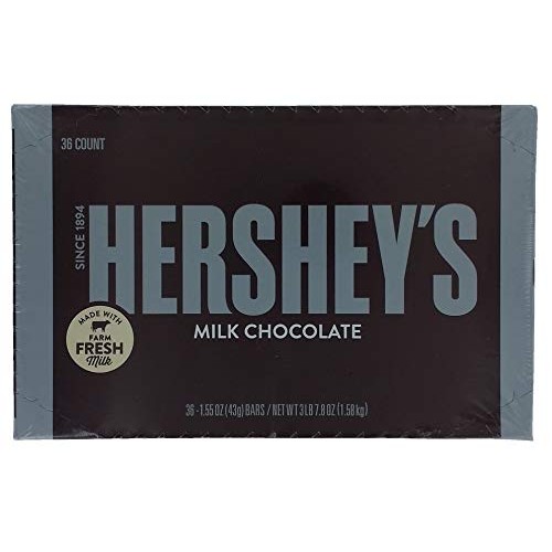Hersheys Milk Chocolate Bar 1.55 Oz., 36 Ct.
