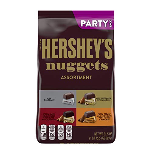 Hersheys Nuggets Assorted Chocolate Candy, Bulk Party Bag, 31.5 Oz