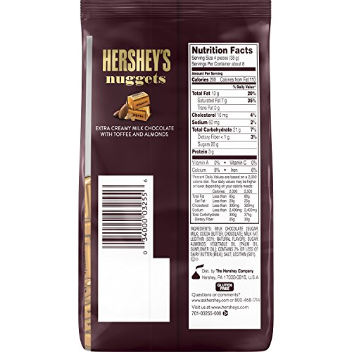 HERSHEYS NUGGETS Extra Creamy Milk Chocolate with Toffee and Al...