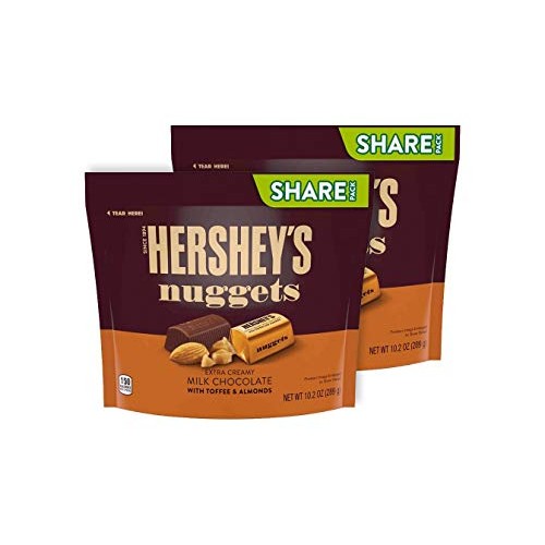 Hersheys Nuggets Milk Chocolate W/ Toffee And Almonds Pack Of 2