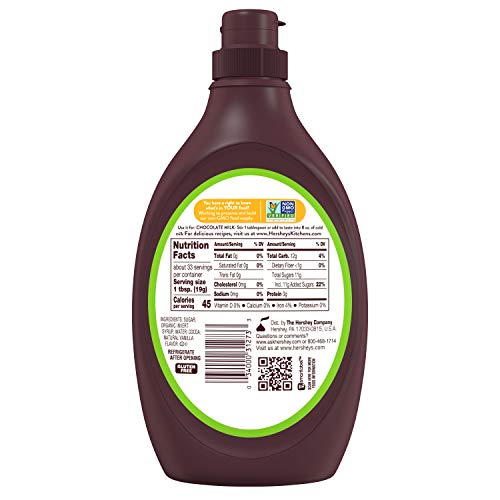 HERSHEYS Simple 5 Chocolate Syrup Bottle, 21.8 oz