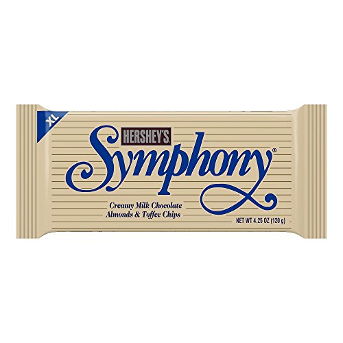 HERSHEYS Symphony Chocolate Candy Bar with Almonds and Toffee, ...