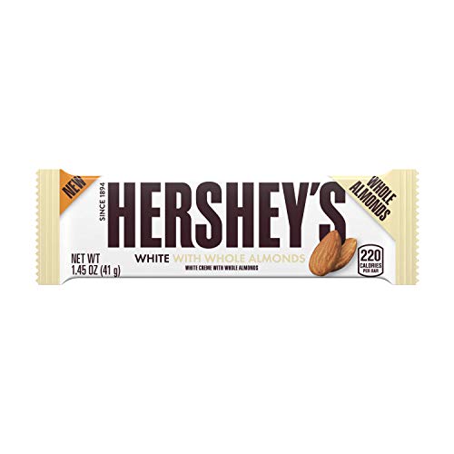 Hersheys White Creme With Almonds Candy Bar, 1.45 Oz 36Count