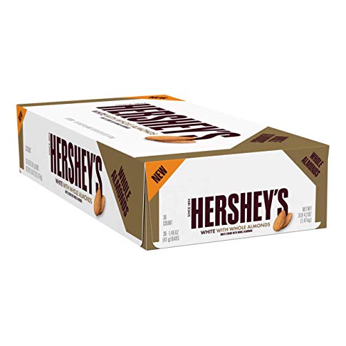 Hersheys White Creme With Almonds Candy Bar, 1.45 Oz 36Count