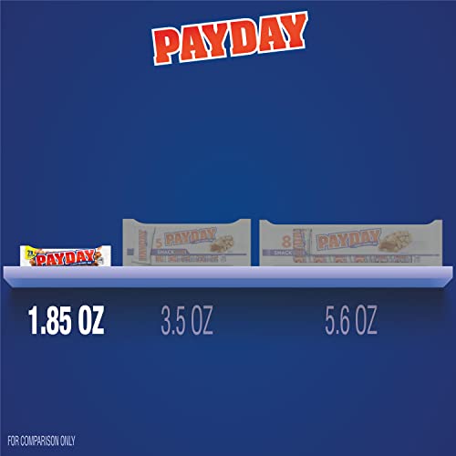Payday Peanut Caramel Candy, Bulk, Individually Wrapped, 1.85 Oz