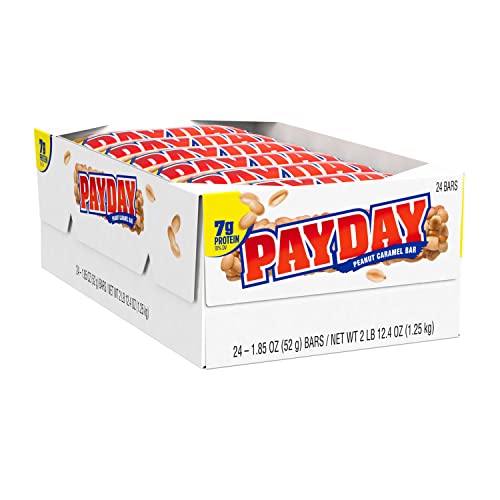 Payday Peanut Caramel Candy, Bulk, Individually Wrapped, 1.85 Oz
