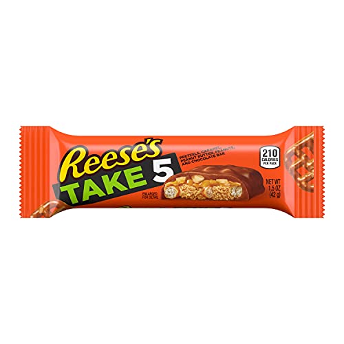Reeses Take 5 Peanut Butter Milk Chocolate Candy Bar, 1.5 Ounce