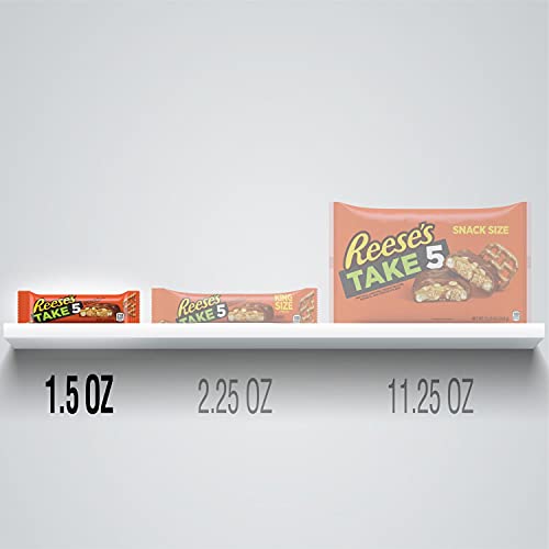 Reeses Take 5 Peanut Butter Milk Chocolate Candy Bar, 1.5 Ounce