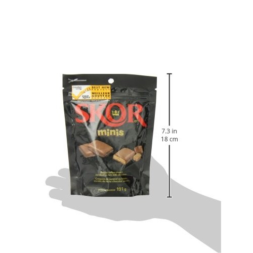 Skor Chocolate Candy Bars With Buttered Toffee, Minis, 191 Gram