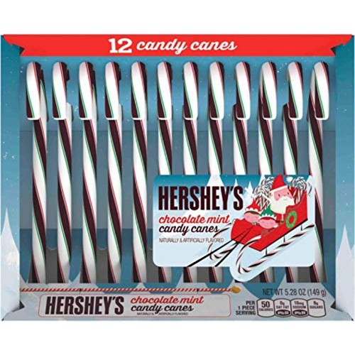 Hersheys Candy Canes - Chocolate Mint - 12 Ct - 2 Pk