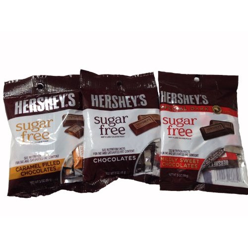 Hersheys Sugar Free Variety Pack, 3-Count, 3-Ounce Bags