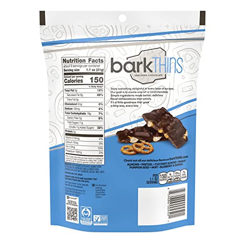 Bark Thins Dark Chocolate Pretzel With Sea Salt, 10 Oz