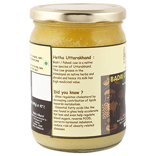 Hetha Organics Himalayan Badri Desi Cow A2 Cultured Bilona Ghee