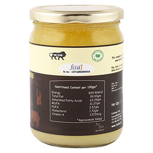 Hetha Organics Himalayan Badri Desi Cow A2 Cultured Bilona Ghee