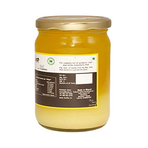 Hetha Organics Indian Desi Cow A2 Cultured Bilona Ghee Made In B