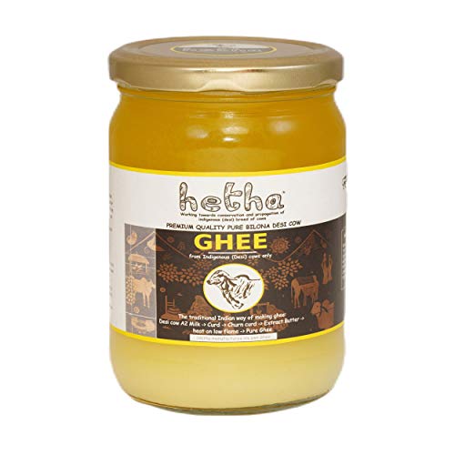 Hetha Organics Indian Desi Cow A2 Cultured Bilona Ghee Made In B