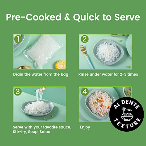 Hethstia Shirataki Noodle Fettuccine Pasta Low-Carb Konjac Noodl