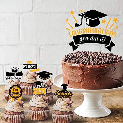 Class Of 2021 Graduation Cake Topper - Acrylic Congrats Grad You