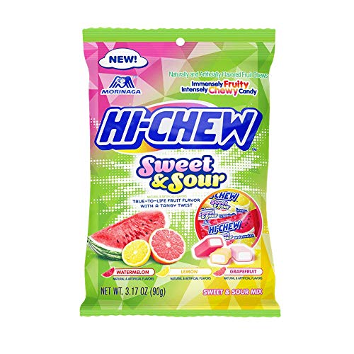 Hi Chew Chewy Candy Sweet And Sour Flavor And Tropical Mix Flavo