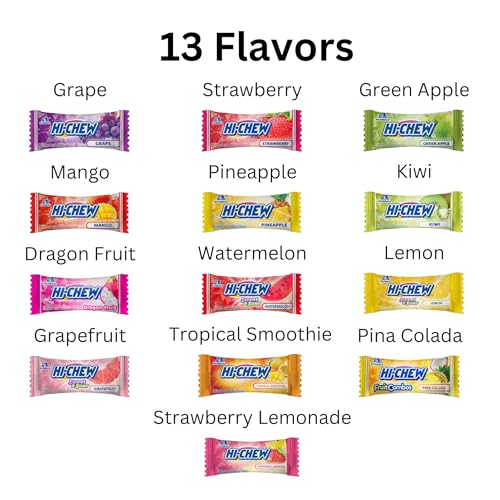 HI-CHEW Variety Pack, 4 Stand Up Pouches | Original Tropical Fru...