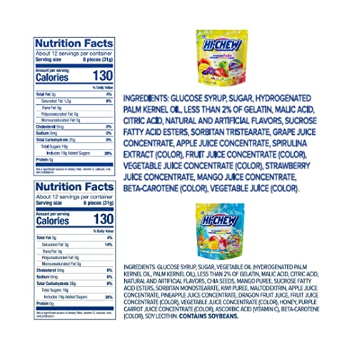 HI-CHEW Variety Pack, 4 Stand Up Pouches | Original Tropical Fru...