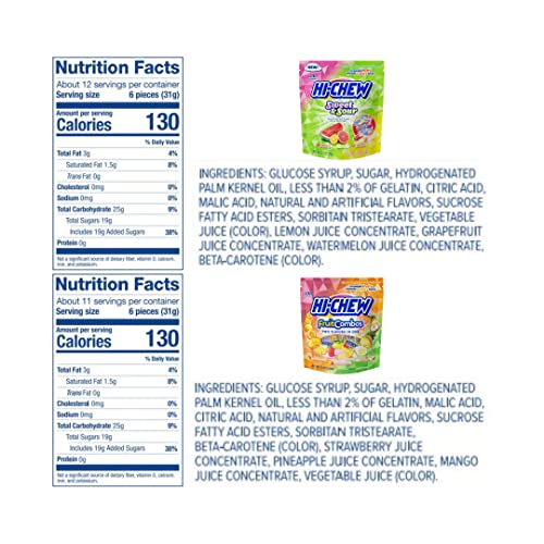 HI-CHEW Variety Pack, 4 Stand Up Pouches | Original Tropical Fru...