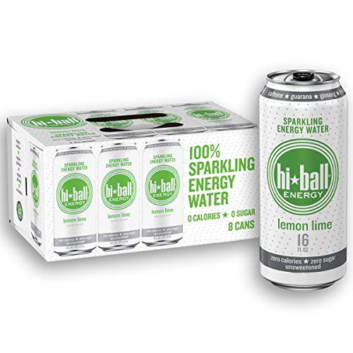 Hiball Energy Lemon Lime Sparkling Energy Water, Zero Sugar And
