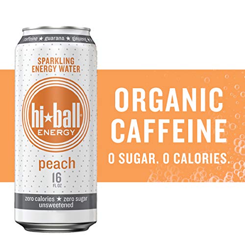 Hiball Energy Peach Sparkling Energy Water, Zero Sugar And Zero