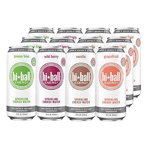 Hiball Energy Sparkling Water, Vanilla, Wild Berry, Grapefruit,
