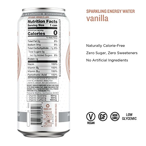 Hiball Energy Sparkling Water, Vanilla, Wild Berry, Grapefruit,