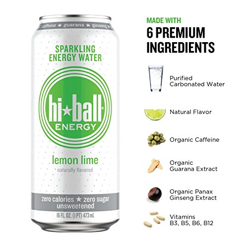 Hiball Energy Sparkling Water, Vanilla, Wild Berry, Grapefruit,