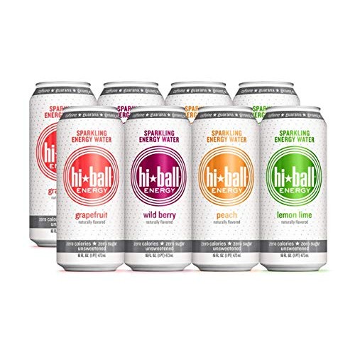 Hiball Energy Sparkling Water, Vanilla, Wild Berry, Grapefruit,