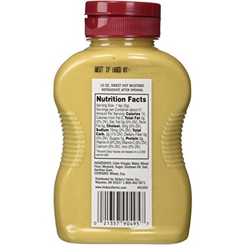 Hickory Farms Farmhouse Recipe Sweet Hot Mustard 10 Ounces Pack