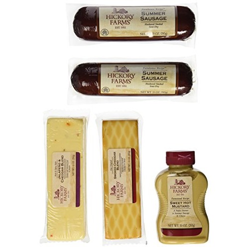 Hickory Farms Smoked Sausage And Cheese Bundle Of 5 Items, Summe