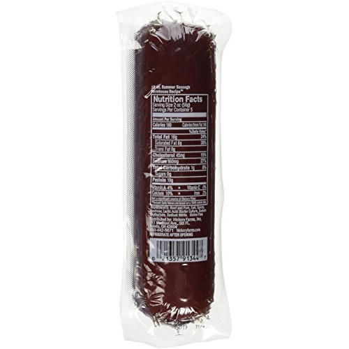 Hickory Farms Summer Sausage Hardwood Smoked Single Pack