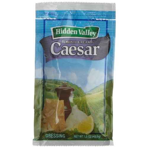 Hidden Valley Creamy Caesar Dressing, 1.5-Ounce Portion Pack Pa
