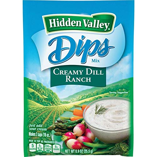 Hidden Valley Creamy Dill Ranch Pack Of 4 .9 Oz Packets