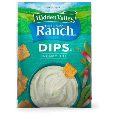 Hidden Valley Dips Mix Creamy Dill .9 Oz Packets Pack Of 6